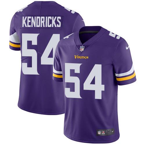 Nike Vikings #54 Eric Kendricks Purple Team Color Men's Stitched NFL Vapor Untouchable Limited Jersey - Click Image to Close